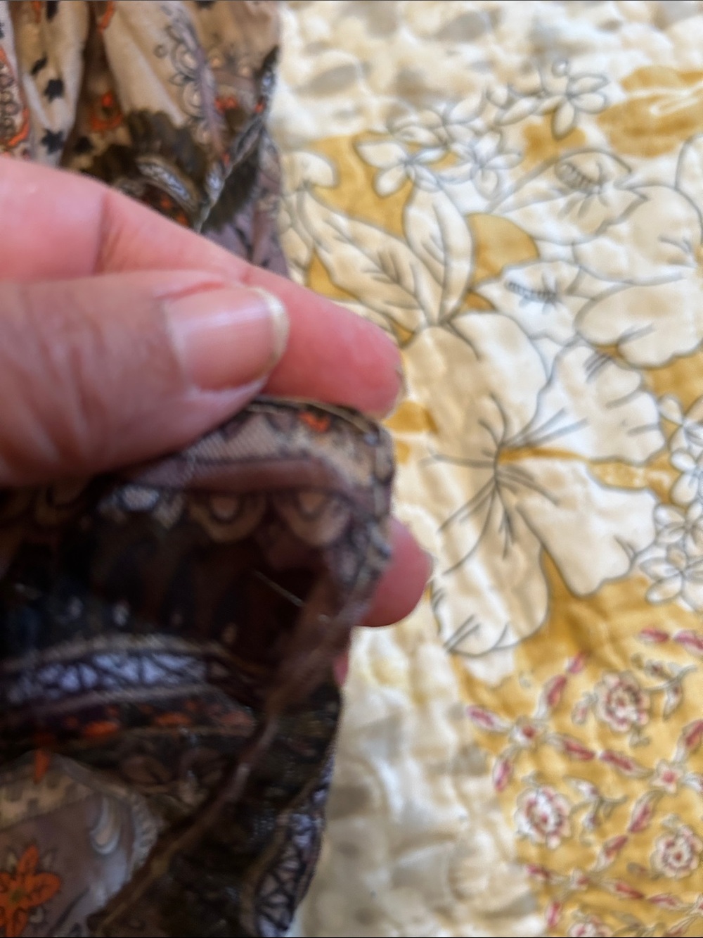 Patterned Fall Shawl/Scarf - Brown - Picture 6 of 6